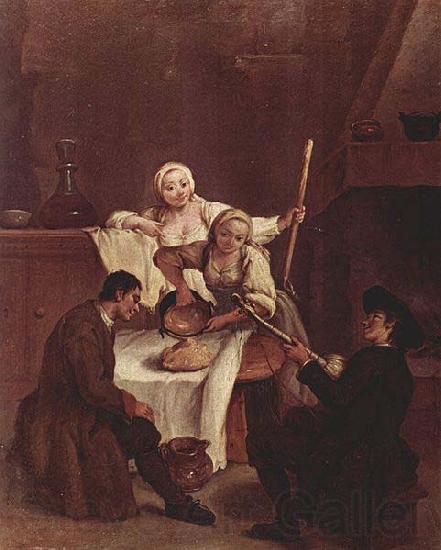 Pietro Longhi Die Polenta Norge oil painting art